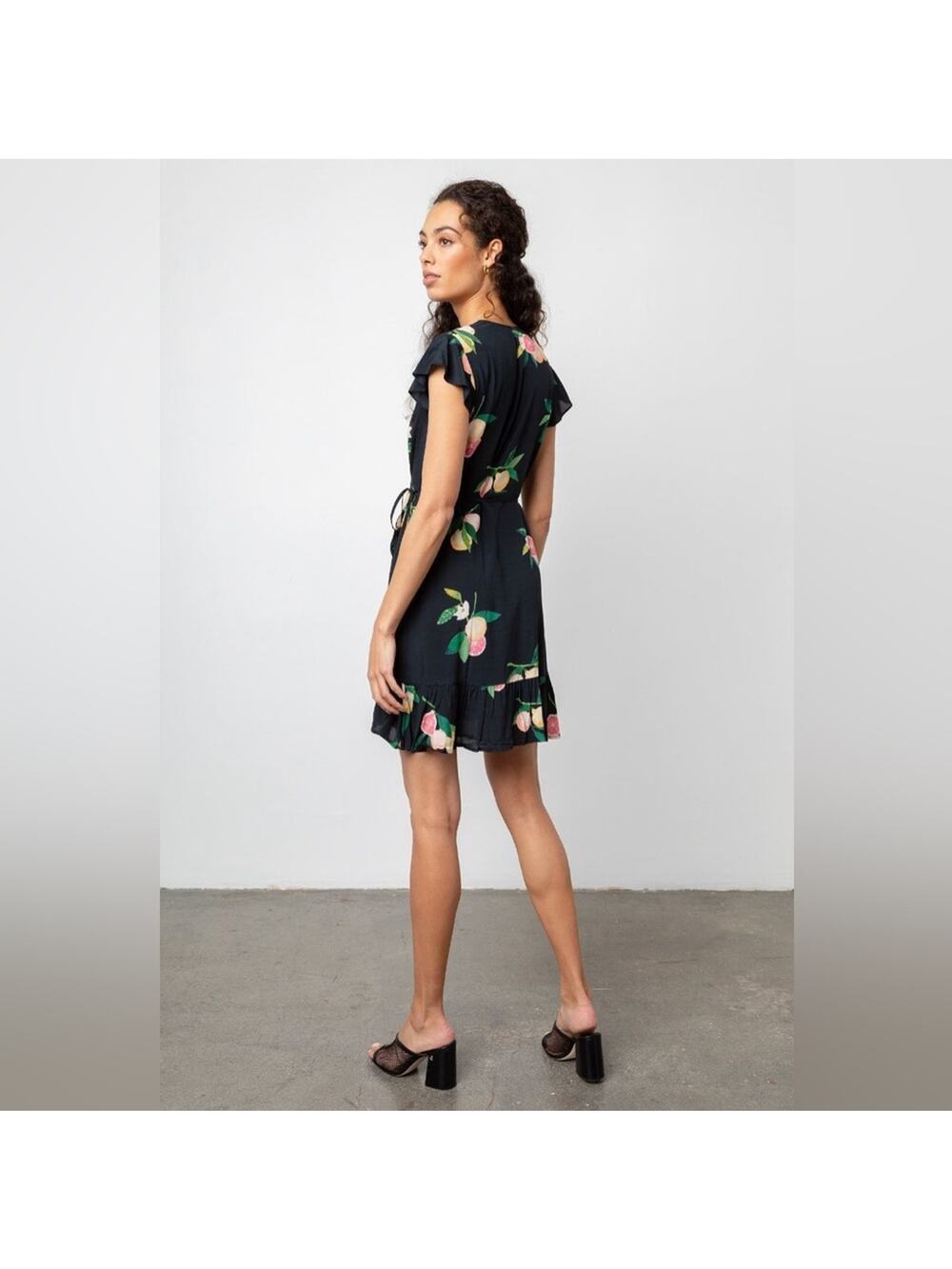 RAILS Koreen Black Grapefruit Wrap Dress New With Tags Women’s Size XL Chic